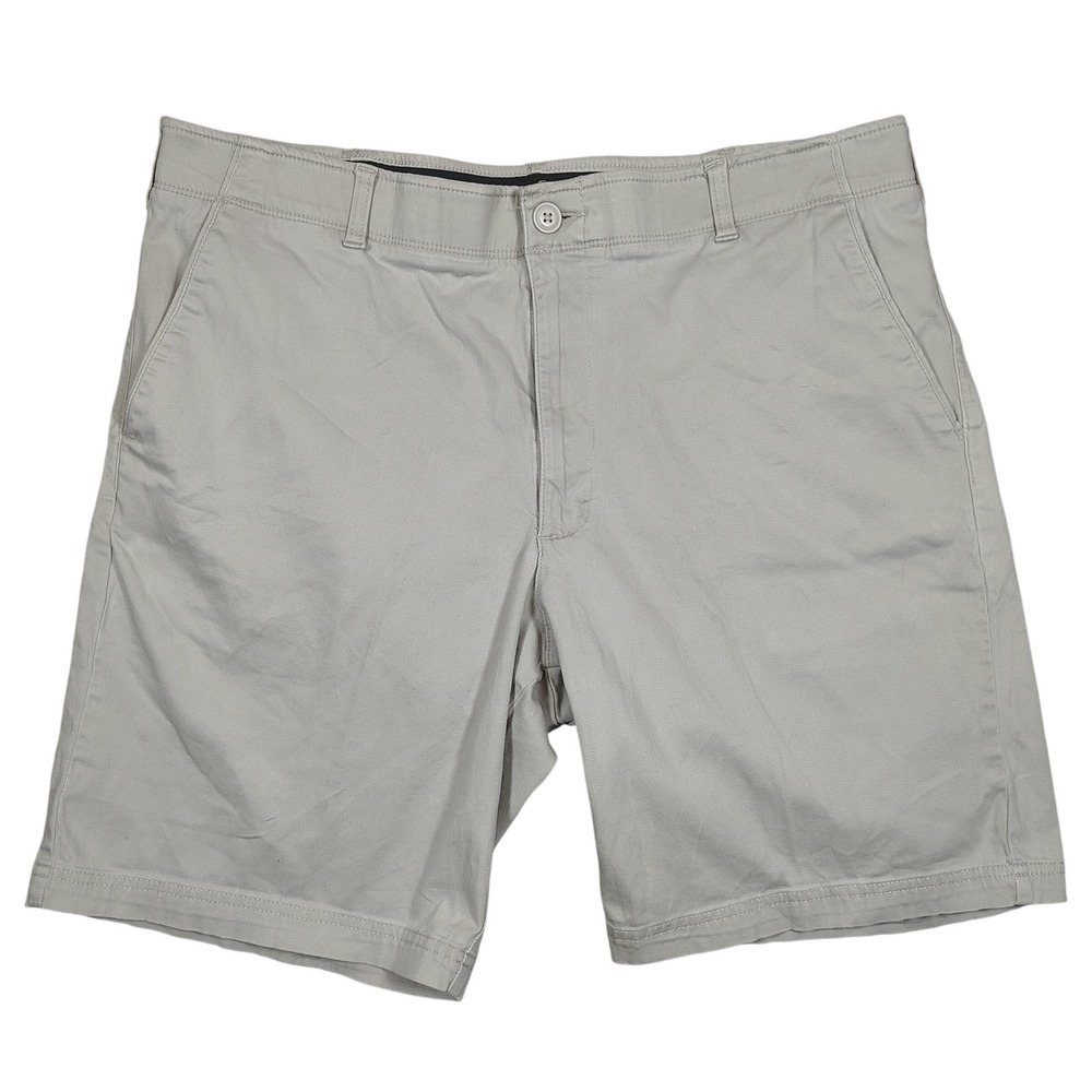 Lee Chino Shorts Mens 40 Khaki X-Treme Comfort Stretch Solid Cotton Blend